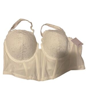 Women’s Auden Woven Cotten Lingerie Corset in White Sz XXL NWT